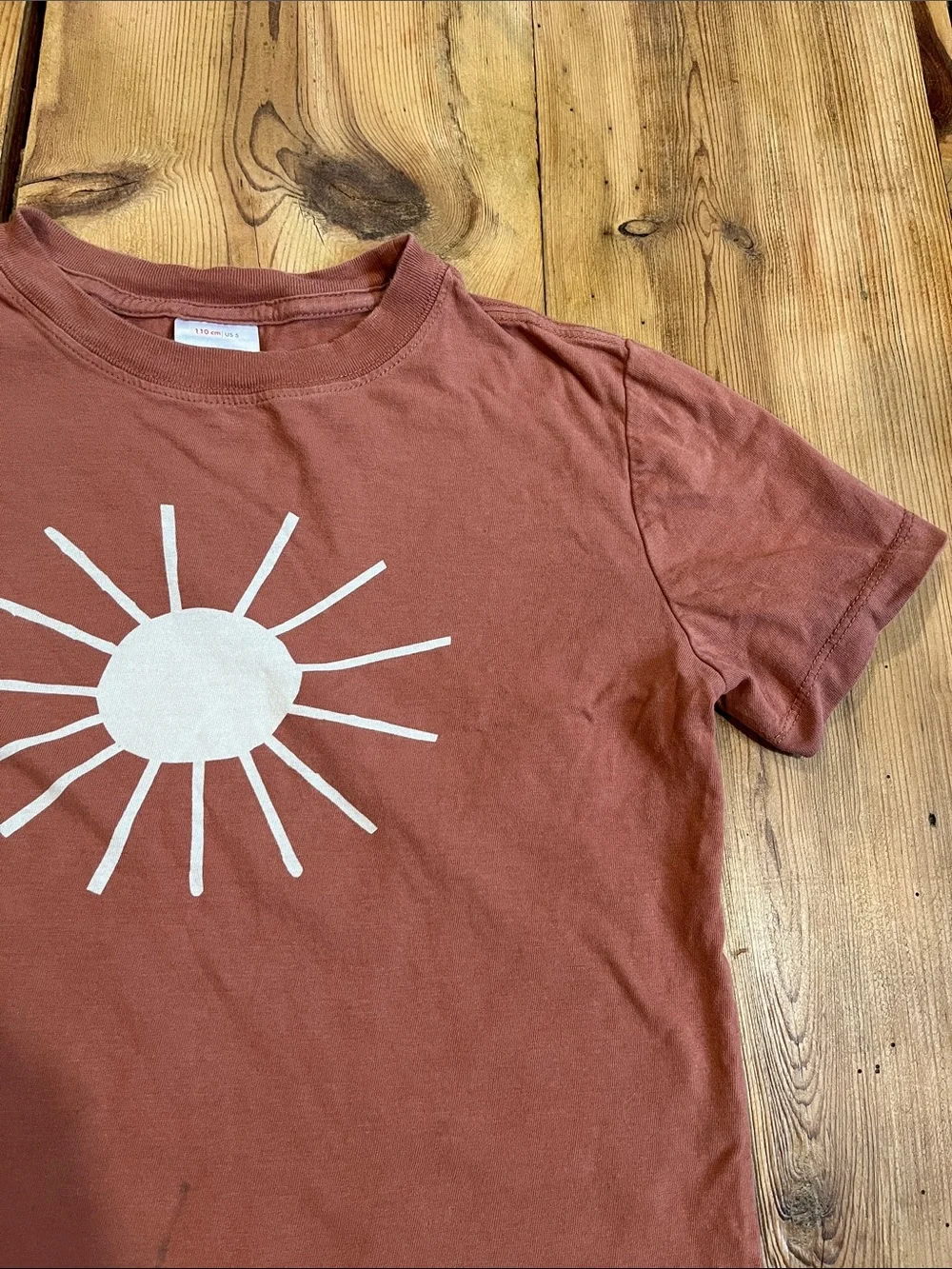 HANNA ANDERSSON 110 Copper Sun Graphic Tee Relaxed Fit